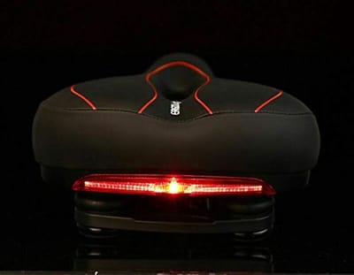Dailygoody - Mountain Road Bike Saddle - Comfortabel - Ergonomisch en Ventilerend - Zwart en Rood - Fiets Zadel - Geschikt voor Lange Rit - Zacht Gel