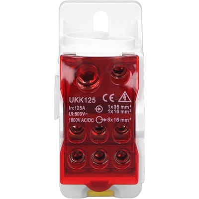 Boîte de distribution sur rail DIN Bloc de jonction électrique universel Connecteur de fil d'alimentation Boîte de jonction 690V