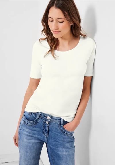T-shirt in effen kleur