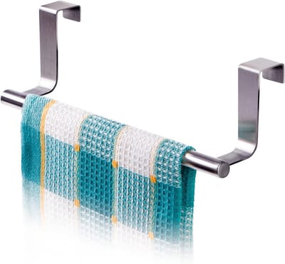 Handdoekrek-Handdoekrek badkamer-RVS Kastdeur Handdoekrek- handdoekrek keuken-voor de keukenkast of een andere deur - 23.8CM