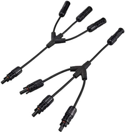 Sygonix SY-6407992 Zonne-energie-aansluitingen Adapterkabel Zwart 36 cm