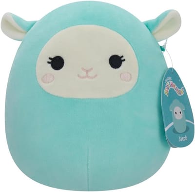 Squishmallows Jacob Aqua Blauwe Lam - Knuffel 19 cm – Originele Jazwares Pluche