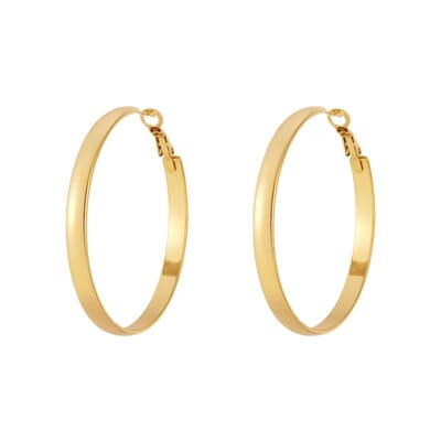 Gouden Hoop Oorbellen 5 cm - Oorringen - Dames oorbellen - Stainless steel - Nikkel vrij - Oorringen dames - Goud - Kerst sieraden - Kerst cadeau - Sinterklaas - Moederdag - Valentijn - Oorbellen voor dames