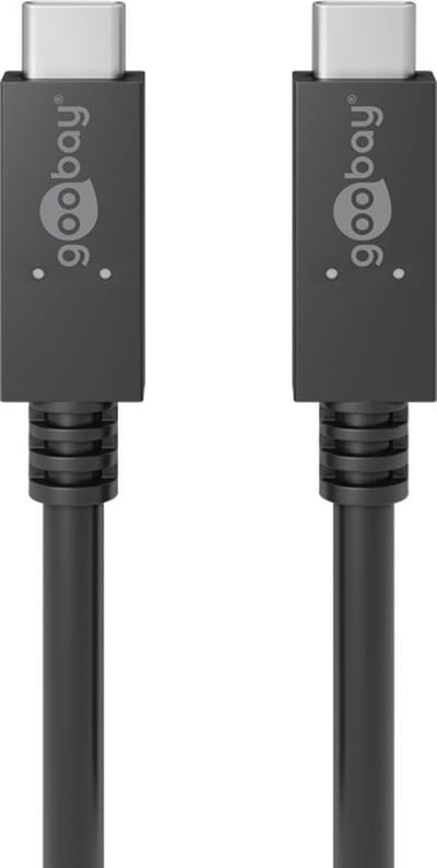 USB-C Kabel - USB 3.2 Gen 2x2 - 100W PD - Premium - 1 meter - Zwart