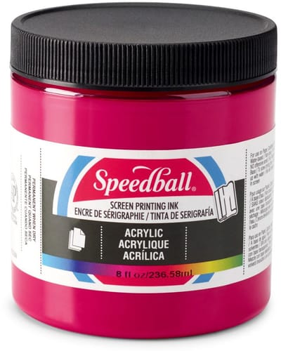 Acrylic ink process magenta screen printing - Speedball