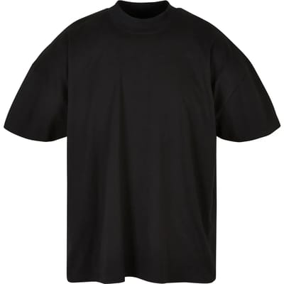 Build Your Brand - Oversized Mock Hals T-Shirt - Black maat L