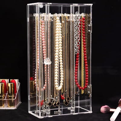 Sieradenstandaard - Juwelen organizer - Sieraden opbergen - 360 graden draaibaar - 15x8x30cm - Transparant