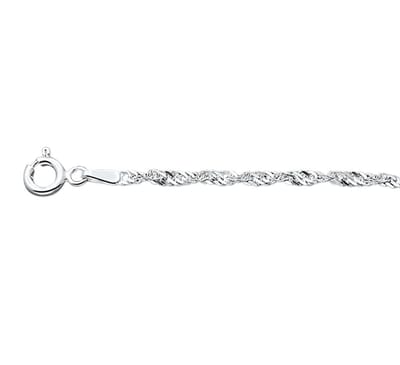Zilver Gerhodineerde Collier singapore 2 1329703 45 cm