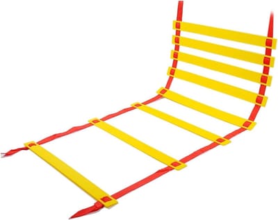 Snelheidsladder - Agility Ladder - Sporttraining Verbeteren - Duurzaam PP Materiaal - 3 Meter - Geel Rood