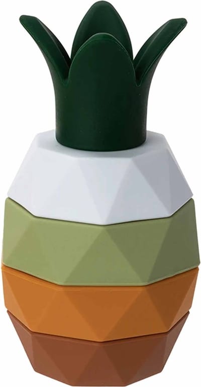 Siliconen Ananas -Stapelblokken- Stapel Toren - Baby Puzzel - Blokken Puzzel - Montessori Speelgoed - Educatief Speelgoed - Peuter Speelgoed