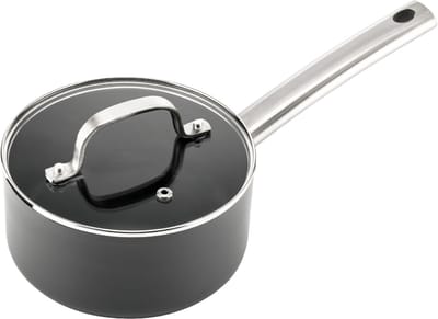 ISENVI Murray Steelpan met Deksel - 16 cm - Keramisch - RVS Greep - Sauspan - Geschikt voor Inductie - PFAS, PTFE Vrij