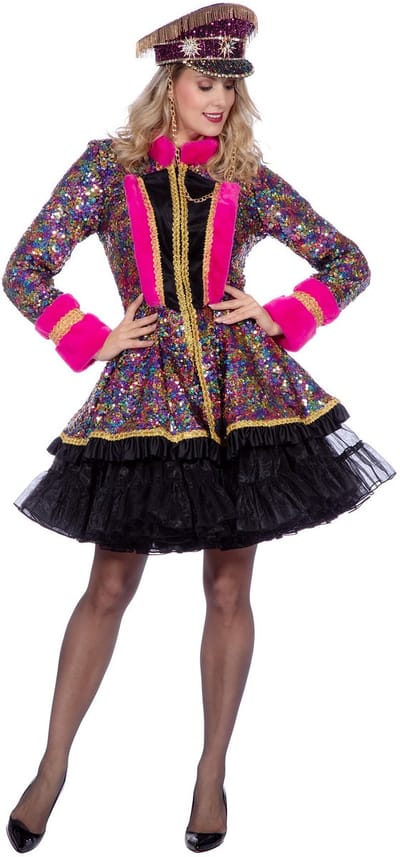 Carnavalsjas Pailletten Deluxe Dame Multicolour - Maat 38