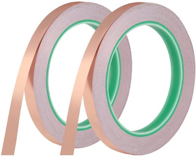 Koperband Zelfklevend - Koperfolie Tape - 20m x 10mm - Geleidend voor EMI Afscherming en Slakkenbescherming - Voor Elektronica en Tuin - Koperkleurig