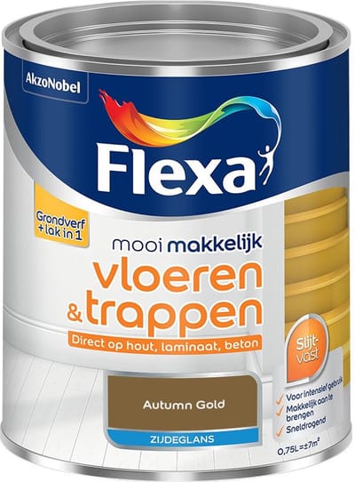 Flexa - Mooi Makkelijk Vloeren & Trappen Zijdeglans - Autumn Gold - Mengverf - 750 Ml