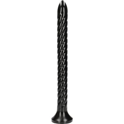 Swirled Anal Snake Dildo 40 cm - Zwart