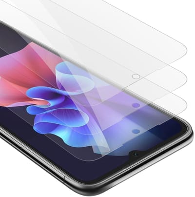 Cadorabo 3x Screenprotector geschikt voor Blackview A55 PRO - Beschermende Pantser Film in KRISTALHELDER - Getemperd (Tempered) Display beschermend glas in 9H hardheid met 3D Touch