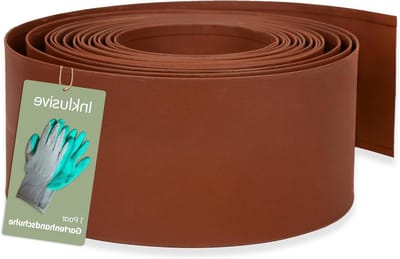 Gazonrand Metaal - Bloembed omranding Perk rand - Tuin afbakenen - Roest-look design - 20 x 500 cm - Bruin