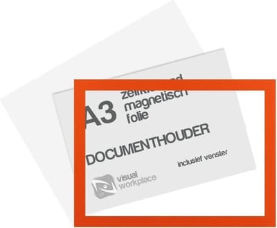 Zelfklevend magneet folie A3 (incl. magneetvenster) - Oranje