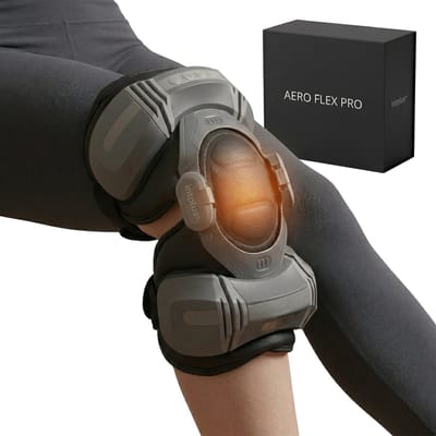 intplus+ Knie Massage Apparaat - Kniemassage met Warmte, Compressie & Vibratie - voor Knie, Schouder & Elleboog