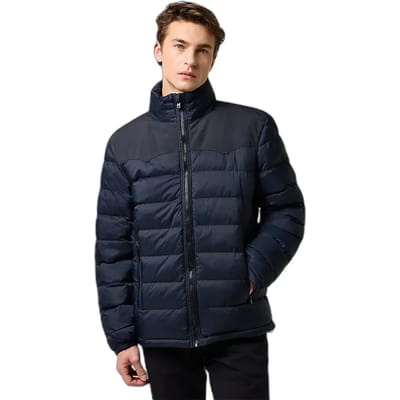 Wrangler Packable Regular Fit Gewatteerde Jas Blauw M Man