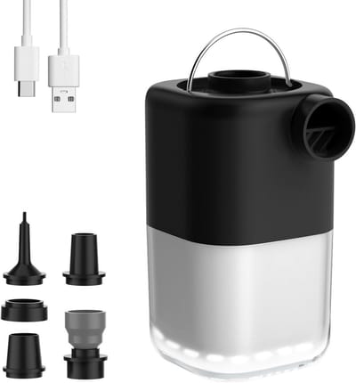 Draagbare Elektrische Luchtpomp met Krachtige Inflator en LED Campinglamp