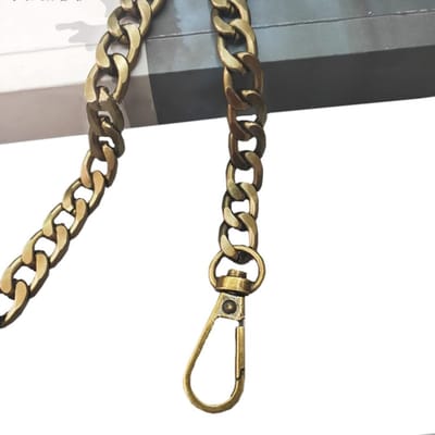 Dailygoods- Zakketting Aluminium - Breedte 9,5 mm - Lengte 120 cm - Schouderriem voor Tas - Handtas Accessoire - Bronskleurig