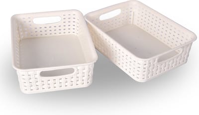 Opbergmand set van 2 - 1.65L | Ideaal voor Speelgoed, Kleding en Verzorgingsproducten | 14.5cm x 6cm x 20cm | Ideaal als Cadeau