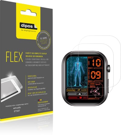 dipos – 2x Beschermfolie geschikt voor whraills ET587 | 3D Full Cover Screenprotector | 100% Passend