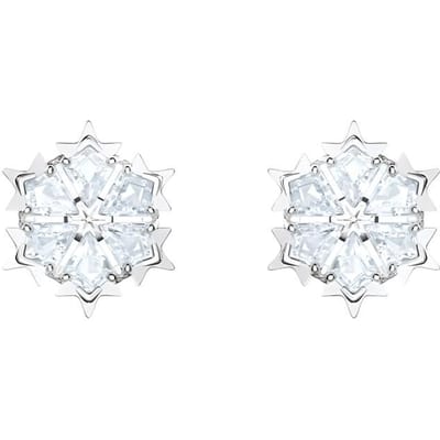 Swarovski Magic Serie Sneeuwvlok Rhodium Vergulde Oorbellen Dames oorbellen Wit 5428430 Pink Bowknot Box