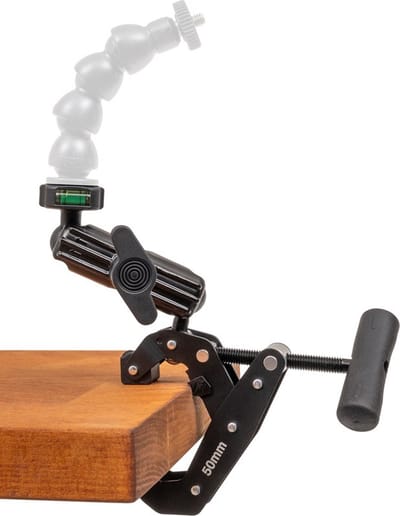 C-klem met vergrendelarm voor tablet- smartphone houder