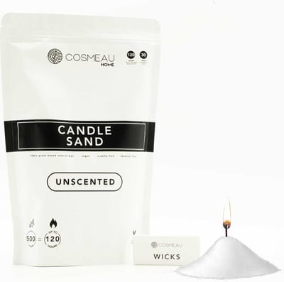 Cosmeau Zandkaars Geurvrij Navulling Geurkaars Sand Candle Candlesand 120 Branduren 100% Plantaardig Kaars