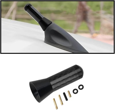Allecto - Autoantenne - Korte antenne voor auto - Sterke FM/AM ontvangst - Zwart - Autoradionantenne - Universeel geschikt - Korte staaf