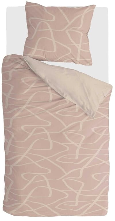Byrklund Dekbedovertrek Fluid Shapes - 140x220 - 100% Polyester - Roze