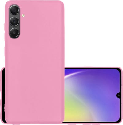 Hoesje - Geschikt voor Samsung Galaxy A34 - Sterk & Shockproof - Hoes Cover - Siliconen Case - Lichtroze