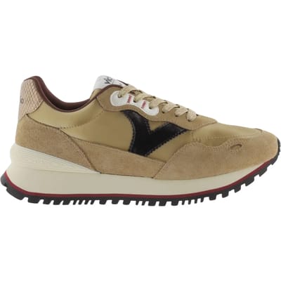 Metallische nylon sneakers met gespleten leer voor dames Victoria Viento