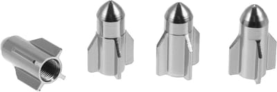 Decoratieve Ventieldoppen voor Auto en Truck - 4 Stuks Rocket Style 27mm - Aluminium Alloy, Stofbescherming en Uniek Ontwerp