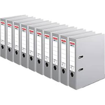 herlitz ordner maX.file protect plus, A4, rugbreedte 80 mm, 10 stuks, grijs