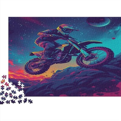 Legpuzzel Volwassenen - Kunstwerk Puzzel - Ontspanning Thuis - Bonus Poster - 1000 Stukjes - Motorfiets Thema