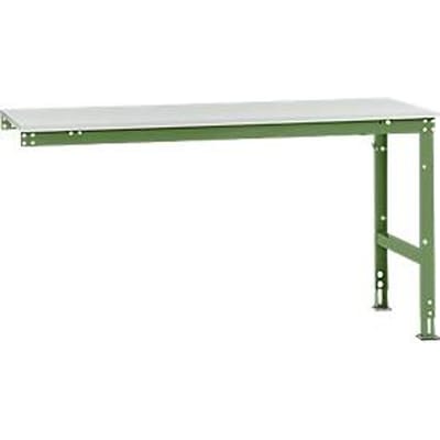 Manuflex aanbouwtafel UNIVERSAL Standaard, 1750 x 800 mm, melamine lichtgrijs, resedagroen
