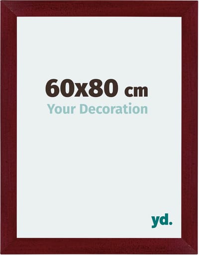 Your Decoration - Fotolijst 60x80 cm - MDF - Wijnrood Geveegd - Mura
