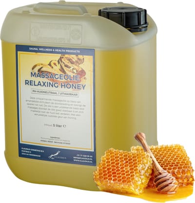 Massageolie Relaxing Honey 5 Liter - 100% natuurlijk - biologisch en koud geperst