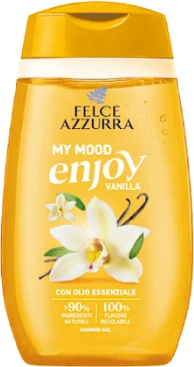 Douchegel My Mood Enjoy Vanille - Felce Azzurra | 1x 250 ml - Vanillegeur | Verkwikkend en Natuurlijk
