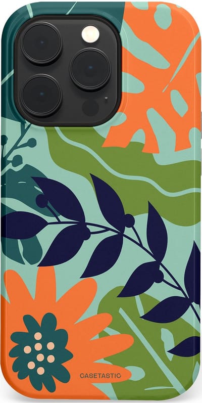Casetastic Hoesje Geschikt voor Apple iPhone 14 Pro Magsafe - Stijlvolle Beschermende Duo-layer Case - Wildbloei