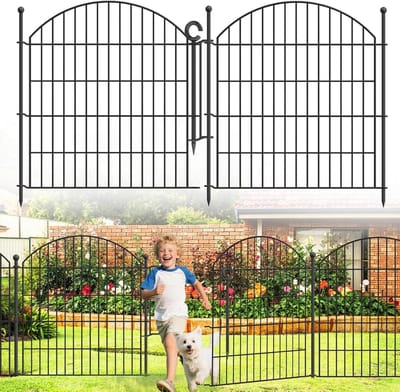 Decoratieve Tuinafsluiting - Bloembakrand - Tuin Afscheiden - Geen Graaf Installatie - 5 Stuks - Zwart