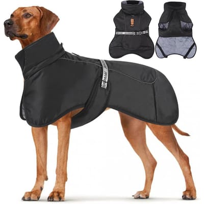 Winterhondenkleding Voor Grote Honden Warme Fleece Grote Hondenjas Waterdichte Huisdierenjas Met Tuig Labrador Kleding Huisdierenkostuum 5XL