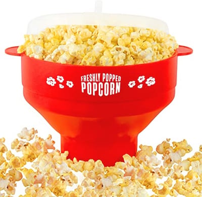 Opvouwbare Siliconen Popcornmaker met Handgrepen - BPA vrij en Vaatwasmachinebestendig - Geschikt voor Magnetron