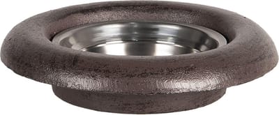 Clayre & Eef Voerbak hond Ø 22x5 cm Bruin IJzer