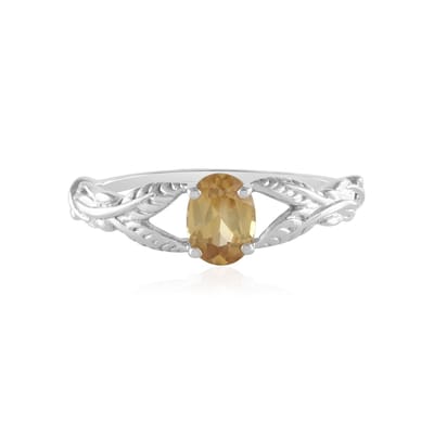 Cavill - Zilveren ring met mandarijn zirkoon 1,188 ct - 925 Sterling zilver platina plated - Ovaal briljant - Elegante damesring 17-19