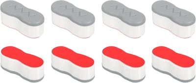 WC Buffers Set - 8 Stuks - Buffer voor Wc - ABS+TPU - Zelfklevend - Wc-bril beschermen - Vervangbare - Closetbuffer - Stootdoppen - Geschikt voor woningen, hotels, ziekenhuizen en scholen - 4.5*1.8*2cm - Wit