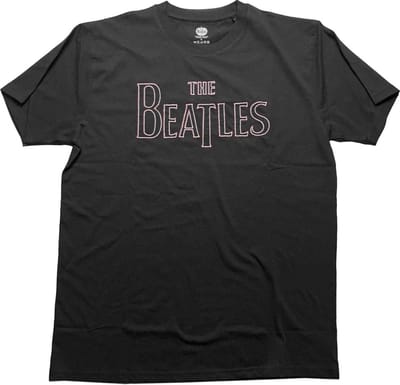The Beatles - Drop T Logo Heren T-shirt - S - Zwart